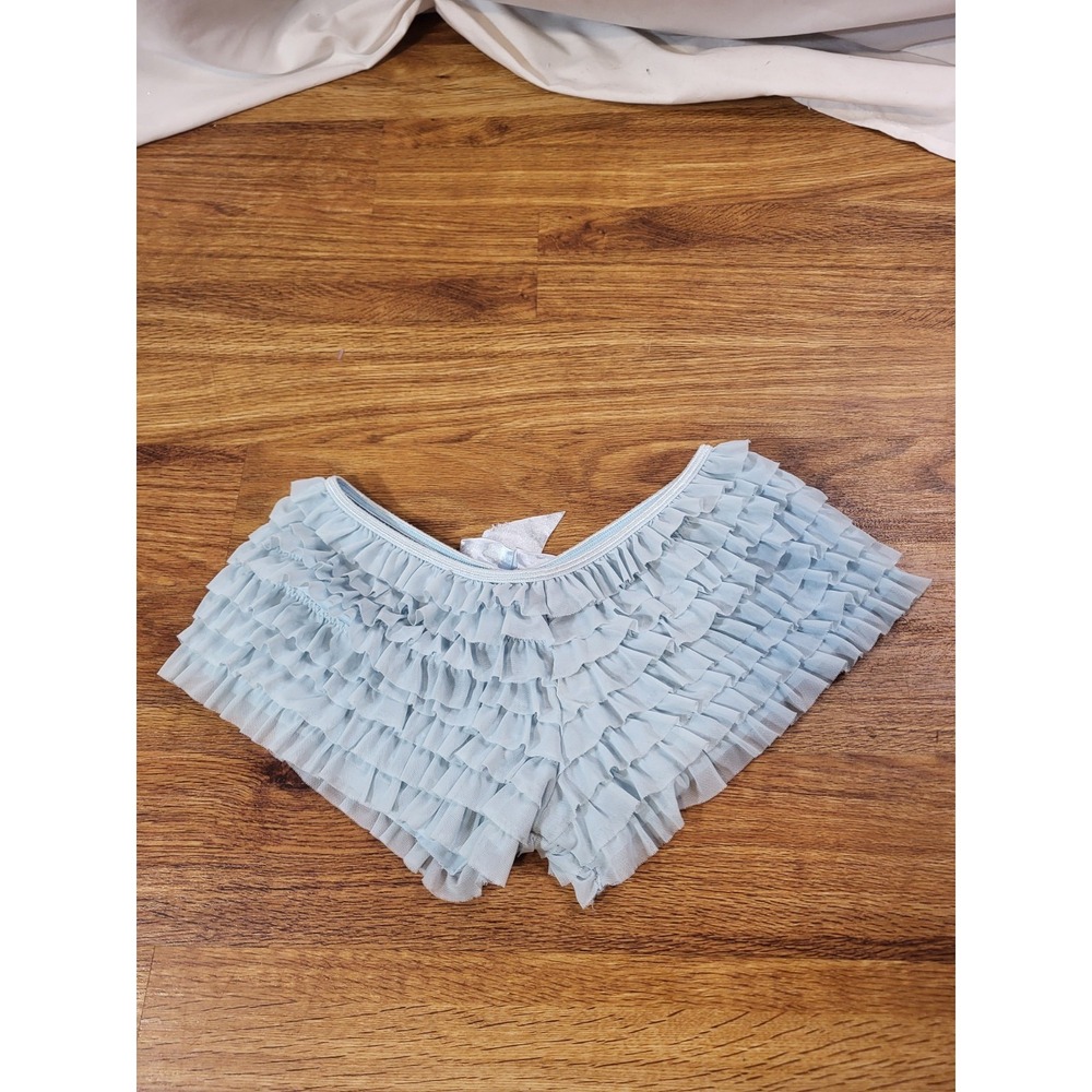 La Petite Coquette OS Light Blue Ruffle Bow Panties Bloomers